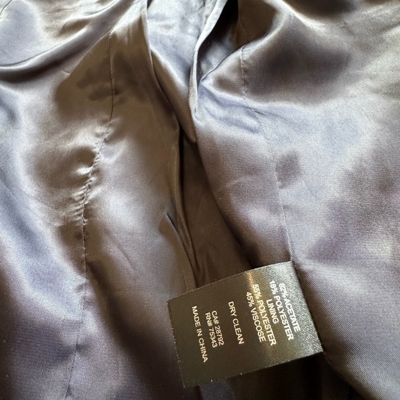 House of Harlow 1960 Oversized Navy Satin/Silk Effect Blazer - Size Small - Picture 12 of 16